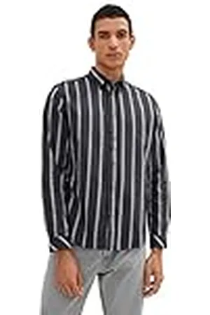 TOM TAILOR Uomini Shirt met strepen 1033720, , XL