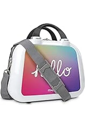 Itaca Toilettas - Stijve reistas. Duurzame en lichtgewicht Schoonheidskoffer - Make up Organizer ABS-bestendig - Jeugdvolle Make up Koffer Meisje. Handbagage Cosmetische Case voor Vrouwen, Wit