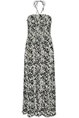Kaffe Maxi-jurk met strapless smock top stropdas hals A-lijn rok bedrukt, , 44