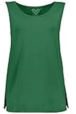 Ulla Popken Damestop, Classic Fit, ronde hals, stretch, brede bandjes, mouwloos, , 46/48, , 46-48