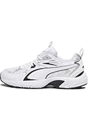 PUMA Uniseks Milenio Tech sneakers, Zwart Zilver Metallic, 43 EU