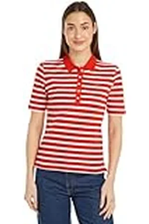 Tommy Hilfiger Dames 1985 Reg Pique Stripe Polo Ss S/S polo