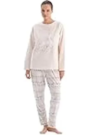 Dagi Dames Soft Pink Herten Patroon Bedrukte Pyjama Set, S, , S