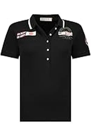 Geographical Norway Karma Lady Klassiek damespoloshirt, katoen, korte mouwen, casual, knoopsluiting, casual, top, regular klassiek, lente, zomer ( L), , L