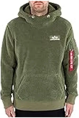 Alpha Industries Teddy Hoody voor heren, groen (sage green), XS