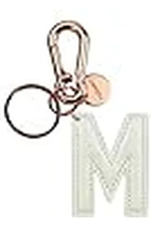 Legami My Initial Key Ring M White