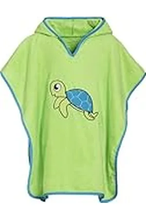 Playshoes Unisex Kinder Unisex Kinder Poncho Badjas 30 - Grün SchildkröteS (bis ca. 4 Jahre)
