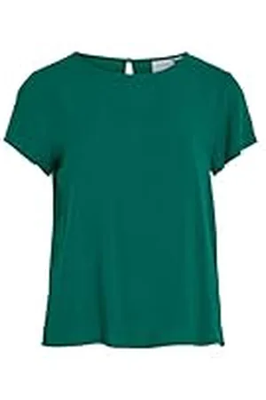 VILA Dames Vipaya S/S Top-Noos T-shirt, Ultramarine Groen/Aop:nala, 36
