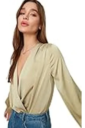 Trendyol Dames Plain Geweven Bodysuits, , 42