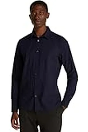 Calvin Klein Jeans Heren Slim Stretch Shirt J30J324614 L/S Shirt, Blauw (Night Sky), S, , S