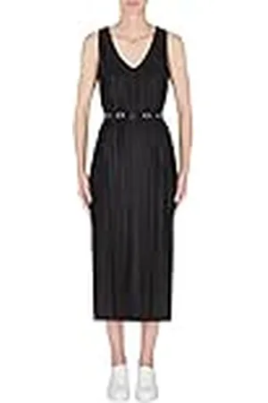 Armani Exchange Dames Plisse, Classic Fit Jurk, , Extra Large, , XXL