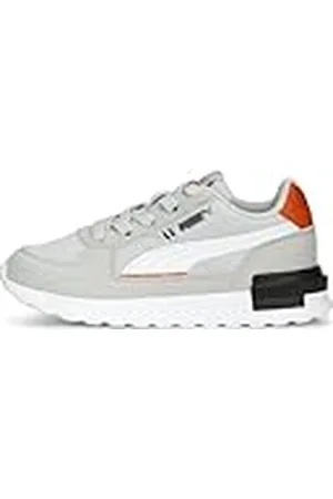 PUMA Graviton AC PS Sneakers voor kinderen, uniseks, Glacial Gray White Rickie Orange Black, 28 EU