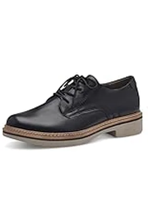 Tamaris Comfort Oxford veterschoenen voor dames, van leer, Zwart nappa, 37 EU