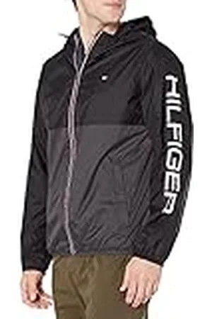 Tommy Hilfiger Lichte sportieve regenjas met capuchon, waterafstotend en licht, voor heren, XXL