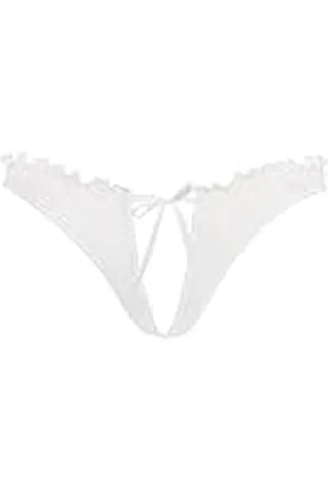 Axami V-6468 Neige Strings voor dames, open kruis, strik, ruches, setdeel, topkwaliteit, EU, , XL