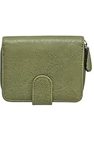 N.V. Bags Dames Peggy Plain Green PURSE, effen , one size UK, , Eén maat