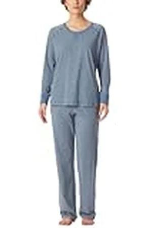 Schiesser Damespyjama set lang zacht katoenen nachtjapon pyjamaset, , 44