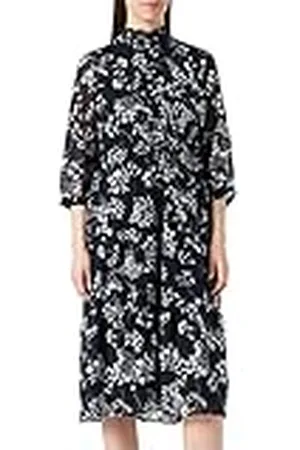 VERO MODA Vrouwelijke midi-jurk bedrukt, , XS