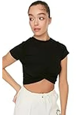 Trendyol Vrouwen Sportswear Getailleerd Bodycon Crew Neck Knit T-Shirt, , M
