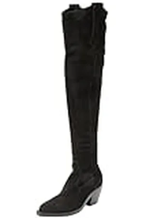 Pinko Strauss TEXANO CUISSARD suède western laarzen dames, Z99_zwart limousine, 36 EU, , 36 EU