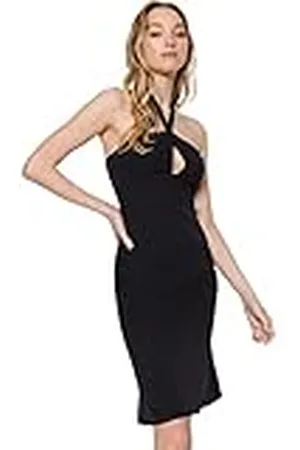 Trendyol Midi Bodycon getailleerde geweven jurk voor dames, , 60