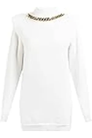 Faina Gebreide damesjurk 11025380-FA01, wit, M/L, , M/L