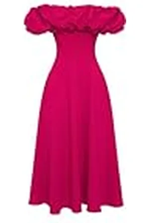 Swing Grace_ciemnyroz cocktailjurk voor dames, , 38