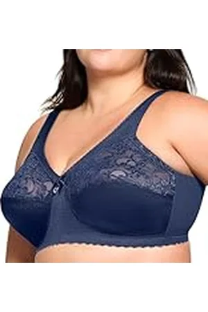 Glamorise MagicLift-steunbeha voor dames, zonder beugel, voor grote maten, nr. 1000, blauw, 105E