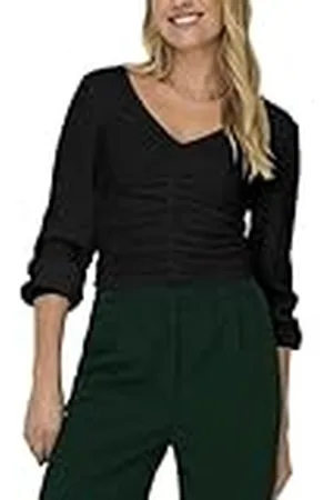 ONLY Dames Onlmai L/S Ruching Top Cc JRS shirt met lange mouwen, , S