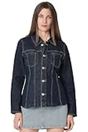 VERO MODA Dames VMLOTTIE LS Peplum DNM Jacket GU3222GA korte jas, Dark Blue Denim/Detail: Rinse, XS, , XS