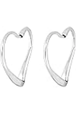 Elli Dames oorbellen creolen hart 925 sterling 306141411, Facetgeslepen