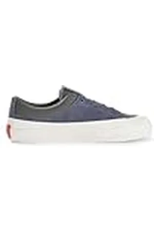 HUGO BOSS Dyer Tenn Lowtop sneakers voor heren, van suède met rood logo-label, maat, , 44 EU