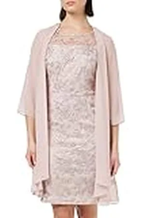Gina Bacconi Geborduurde damesjurk met bijpassende chiffon jas, cocktailjurk, , 38