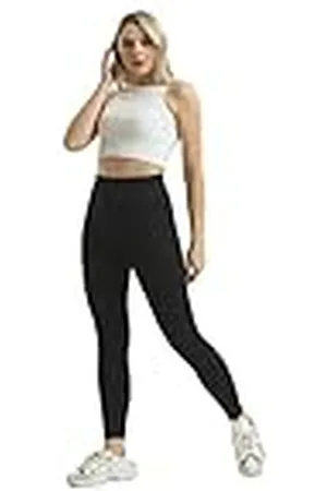 Bonateks Dames High Waist, Sportleggings, Dames lang, Yogabroek, Ondoorzichtige Panty voor Sport, Fitness, Vrije tijd, Kleur: , Maat: M, , M
