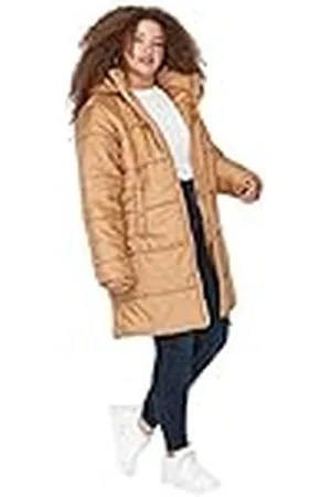 Trendyol Dames Regular Puffer Plain geweven stof maten in winterjas Coat, , 42