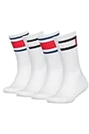 Tommy Hilfiger Uniseks crew sokken voor kinderen (set van 4), , 27-30