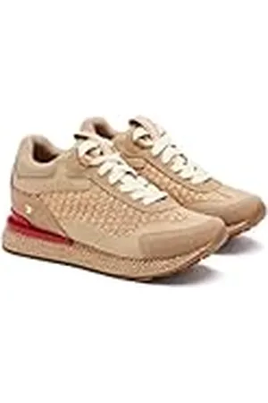 Gioseppo Leren schoenen met sleehak, Rafia Harding, , 36 EU