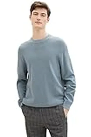 TOM TAILOR Cosy Basic gebreide trui met ronde hals voor heren, , L