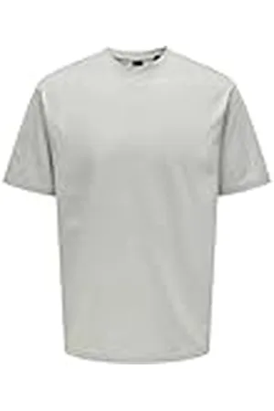 Only & Sons Heren T-shirt ONSFRED T-shirt, Mirage Gray, M