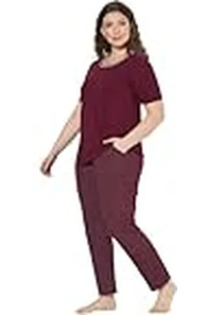 Ulla Popken Schlafanzug, punkte, ronde hals, halbarm piamaset voor dames, , 42-44