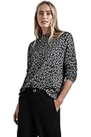 Street one Fluffy Rib Leo Dessin Shirt, , 38