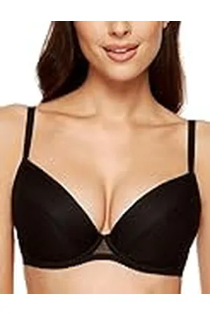 Gorteks Lingerie Black-B1 Push-up beha, kant, gevoerd ondergoed vrouwen, beha dames met beugel, comfortabele push-up, klassieke beha, comfort - 70A, , , 70A