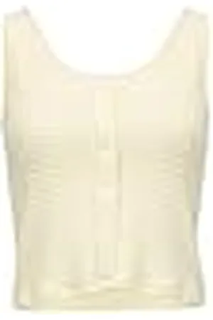 LTB Jeans Dames Kobele shirt met bretels/cami-shirt, gebroken wit citroen drop streep 13659, M, , M