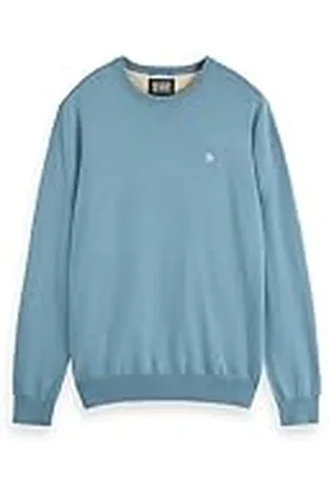 Scotch&Soda Heren Essential Crewneck Pullover Sweater, Bay Blue 7437, M