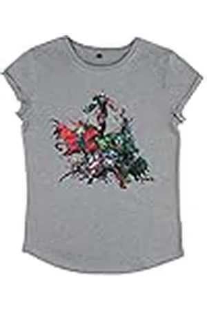 Marvel Venom Avengers T-shirt met opgerolde mouwen, gemêleerd grijs, M, , M