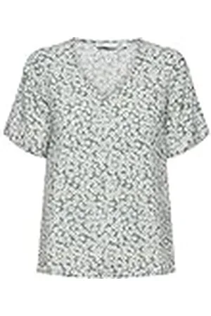 ONLY Dames Onlsusan S/S V-hals Top WVN Noos T-shirt, , 3XL