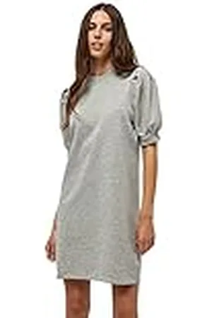 Minus Mika sweatjurk voor dames, casual, lichtgrijs gemêleerd XS