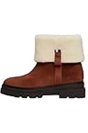 Tommy Hilfiger Vrouwen Faux Fur Suede ROLL-Down Boot (FW0FW08158) Mid, Bruin (Cognac Bruin), 6 UK, , 39 EU