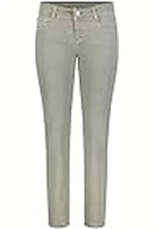Mac MAC Dream Straight Leg Jeansbroek voor dames, groen (Dried Rosemary 343w), 32W / 34L