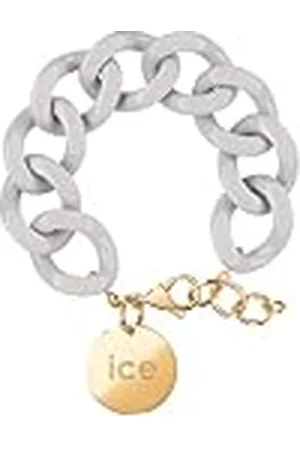 Ice-Watch ICE - Jewellery - Chain bracelet - Wind - Grijze XL mesh armband voor vrouwen met een gouden medaille (020352)